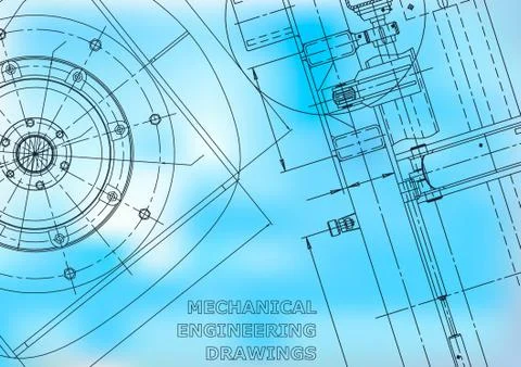 Blueprint, Sketch. Vector engineering illustration Stock Illustration