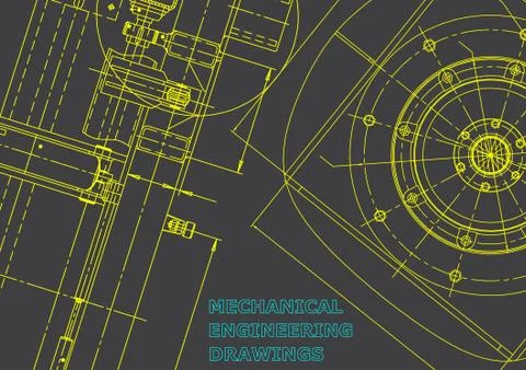 Blueprint, Sketch. Vector engineering illustration Illustrazione stock