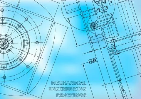 Blueprint, Sketch. Vector engineering illustration 스톡 일러스트