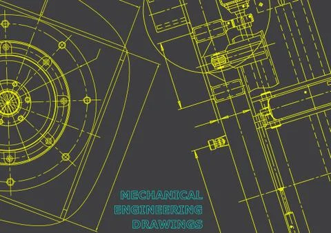 Blueprint, Sketch. Vector engineering illustration 스톡 일러스트