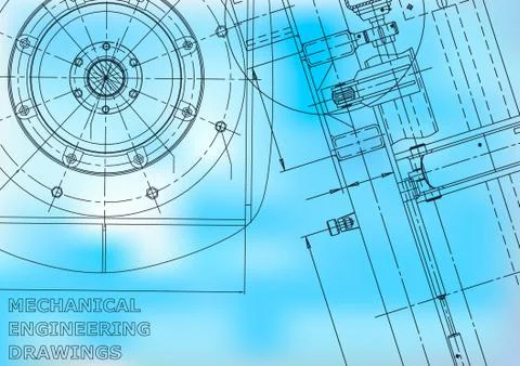 Blueprint, Sketch. Vector engineering illustration 스톡 일러스트