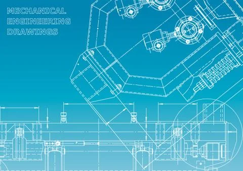 Blueprint, Sketch. Vector engineering illustration イラスト素材