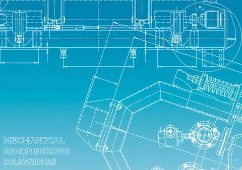 Blueprint, Sketch. Vector engineering illustration Ilustración de archivo
