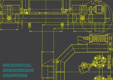 Blueprint, Sketch. Vector engineering illustration Illustrazione stock