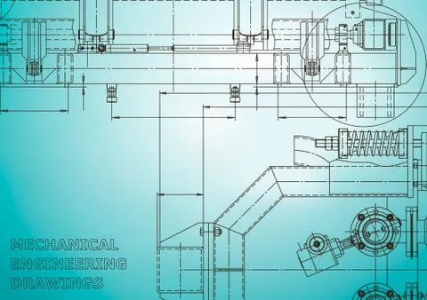 Blueprint, Sketch. Vector engineering illustration 스톡 일러스트