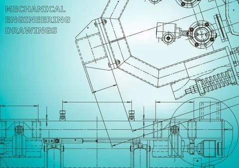 Blueprint, Sketch. Vector engineering illustration 스톡 일러스트