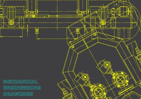 Blueprint, Sketch. Vector engineering illustration 스톡 일러스트