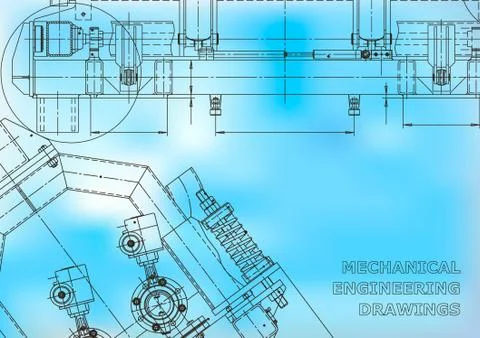 Blueprint, Sketch. Vector engineering illustration イラスト素材