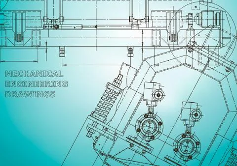 Blueprint, Sketch. Vector engineering illustration Illustrazione stock