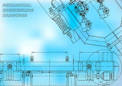 Blueprint, Sketch. Vector engineering illustration Illustrazione stock