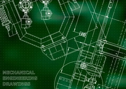 Blueprint, Sketch. Vector engineering illustration Stock Illustration
