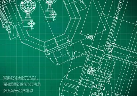 Blueprint, Sketch. Vector engineering illustration Illustrazione stock