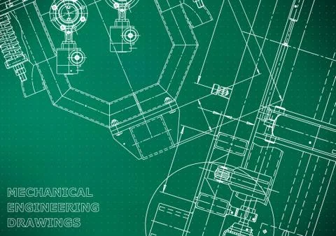 Blueprint, Sketch. Vector engineering illustration Illustrazione stock