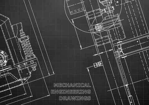 Blueprint, Sketch. Vector engineering illustration Illustrazione stock
