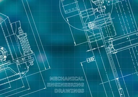 Blueprint, Sketch. Vector engineering illustration Illustrazione stock