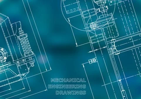Blueprint, Sketch. Vector engineering illustration Illustrazione stock