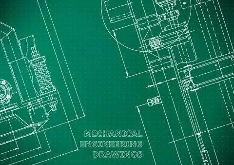 Blueprint, Sketch. Vector engineering illustration Stock Illustration