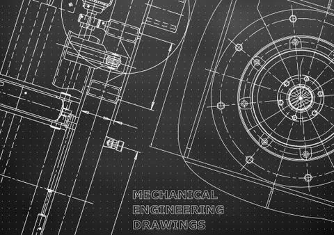 Blueprint, Sketch. Vector engineering illustration Stock Illustration