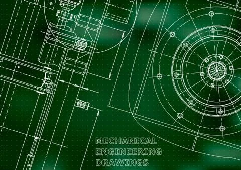 Blueprint, Sketch. Vector engineering illustration Stock Illustration