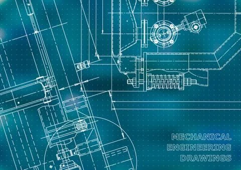 Blueprint, Sketch. Vector engineering illustration Stock Illustration