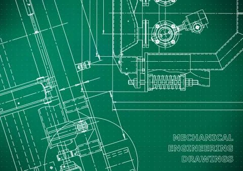 Blueprint, Sketch. Vector engineering illustration Stockillustratie