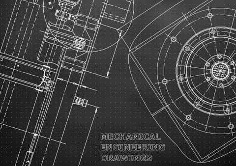 Blueprint, Sketch. Vector engineering illustration Stock Illustration