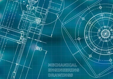 Blueprint, Sketch. Vector engineering illustration Illustrazione stock