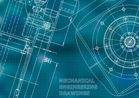 Blueprint, Sketch. Vector engineering illustration Stock Illustration