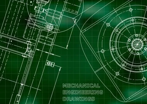 Blueprint, Sketch. Vector engineering illustration Stock Illustration