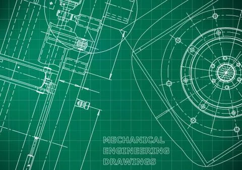 Blueprint, Sketch. Vector engineering illustration Stock Illustration
