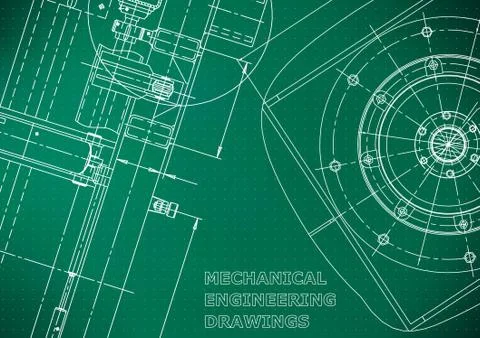 Blueprint, Sketch. Vector engineering illustration Stock Illustration