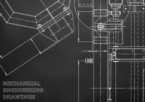 Blueprint, Sketch. Vector engineering illustration Stock Illustration