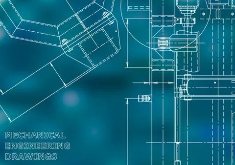 Blueprint, Sketch. Vector engineering illustration Stock Illustration