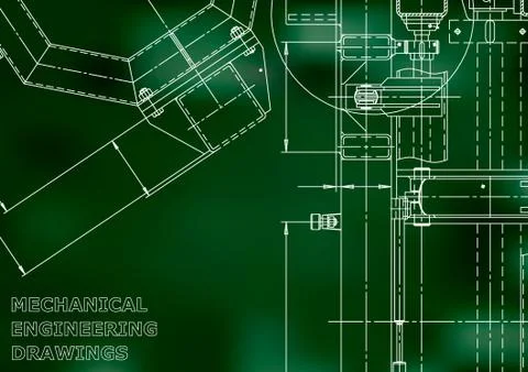 Blueprint, Sketch. Vector engineering illustration Illustrazione stock