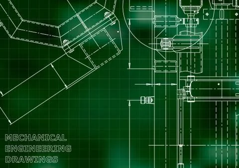 Blueprint, Sketch. Vector engineering illustration Stock Illustration