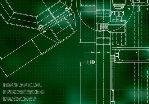 Blueprint, Sketch. Vector engineering illustration Stock Illustration