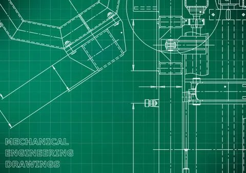 Blueprint, Sketch. Vector engineering illustration Illustrazione stock