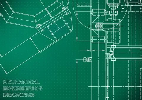 Blueprint, Sketch. Vector engineering illustration Stock Illustration