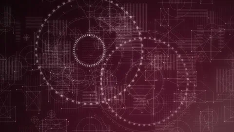 Blueprint technical schematic hud interface seamless loop background Vídeos de archivo 345761048
