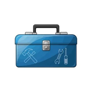 Blueprint toolbox icon with tools - engineering design and repair concept Ilustración de archivo
