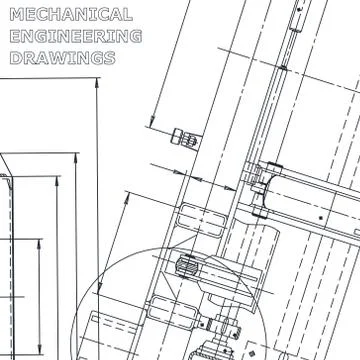 Blueprint. Vector engineering illustration. Computer aided design systems. In Stock Illustration