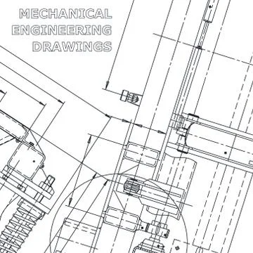 Blueprint. Vector engineering illustration. Computer aided design systems. In Illustrazione stock