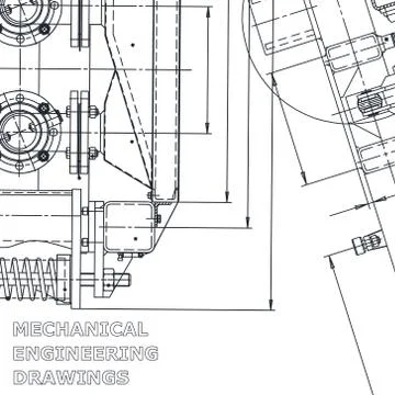 Blueprint. Vector engineering illustration. Computer aided design systems. In Stock Illustration