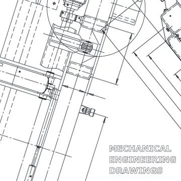 Blueprint. Vector engineering illustration. Computer aided design systems. In Stock Illustration