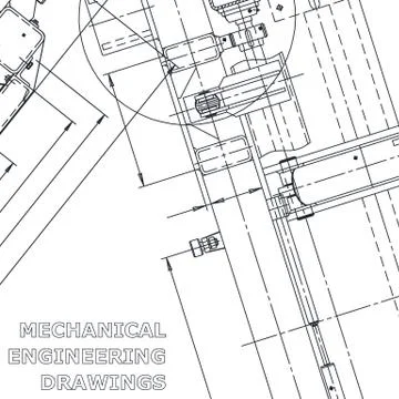 Blueprint. Vector engineering illustration. Computer aided design systems. In Illustrazione stock