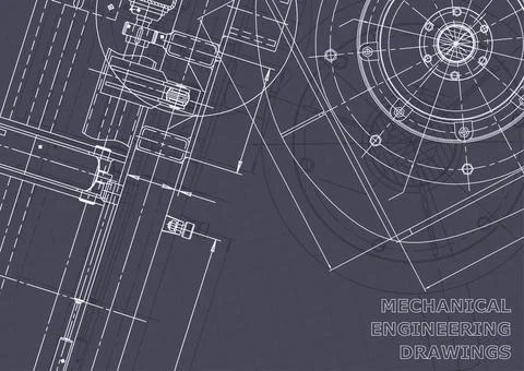 Blueprint. Vector engineering illustration. Computer aided design systems Foto stock