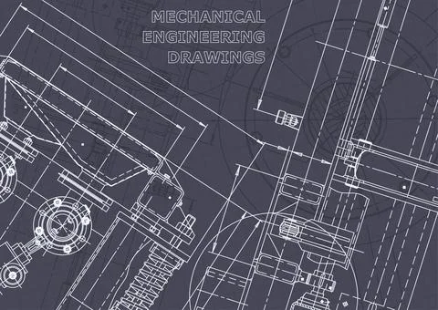 Blueprint. Vector engineering illustration. Computer aided design systems Foto stock