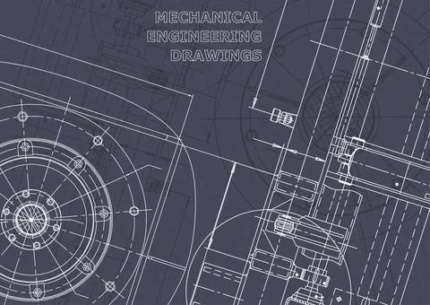 Blueprint. Vector engineering illustration. Computer aided design systems Foto stock
