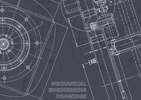 Blueprint. Vector engineering illustration. Computer aided design systems Foto stock