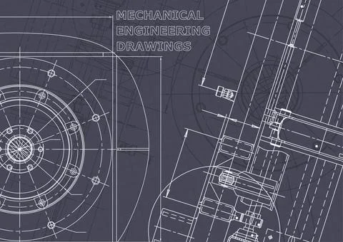 Blueprint. Vector engineering illustration. Computer aided design systems Foto stock